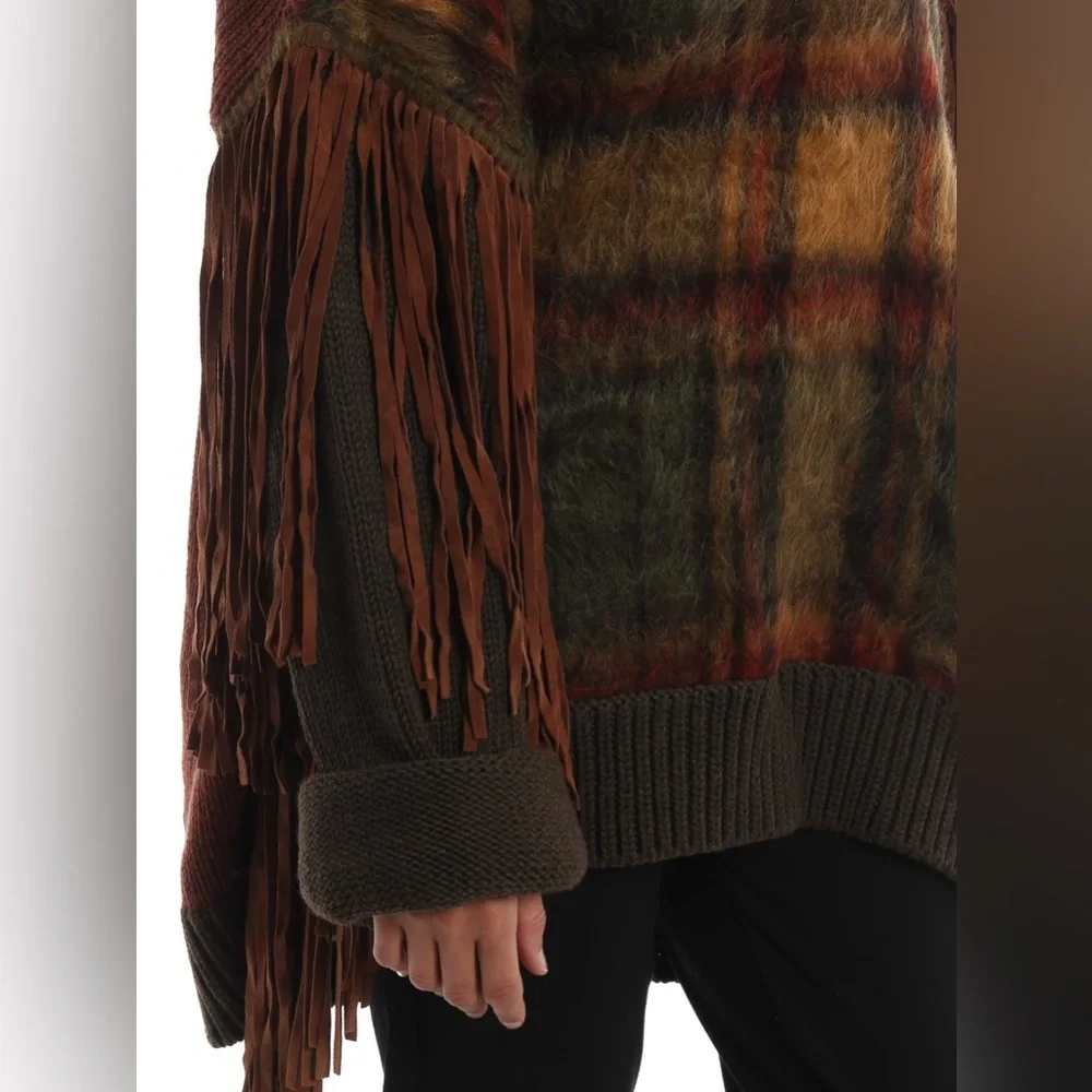 DSQUARED2
Fringes fluffy tartan panel wool jumper NWT - Picture 8 of 10
